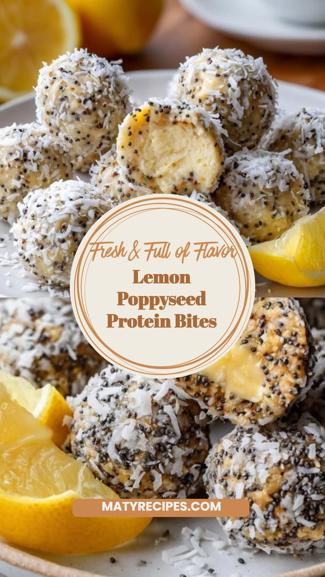 Lemon Poppyseed Protein Bites