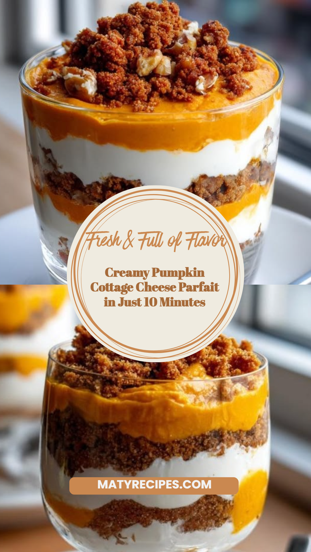Creamy Pumpkin Cottage Cheese Parfait in Just 10 Minutes