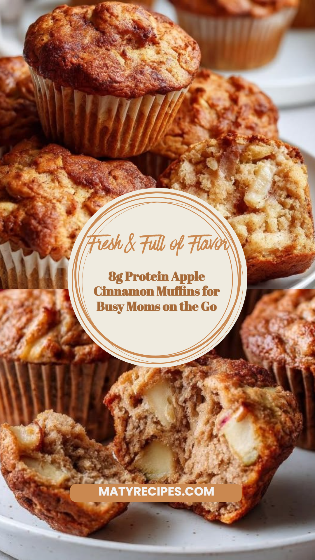 8g Protein Apple Cinnamon Muffins for Busy Moms on the Go