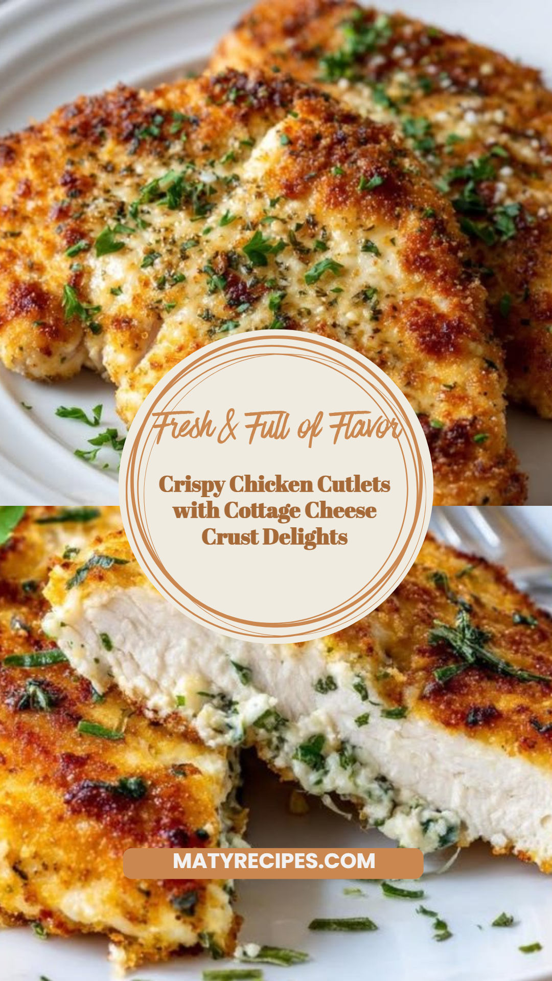Crispy Chicken Cutlets with Cottage Cheese Crust Delights