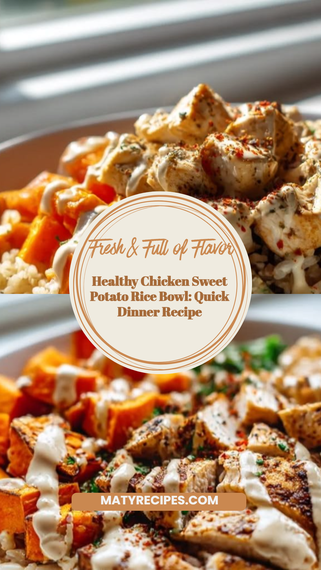 Healthy Chicken Sweet Potato Rice Bowl: Quick Dinner Recipe