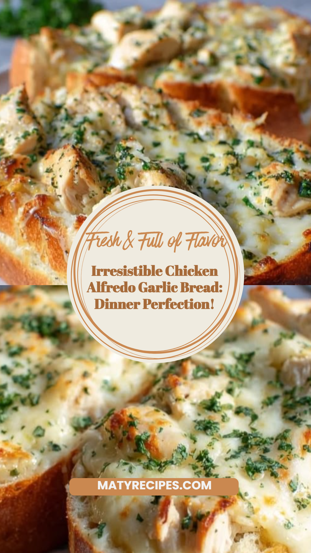 Irresistible Chicken Alfredo Garlic Bread: Dinner Perfection!
