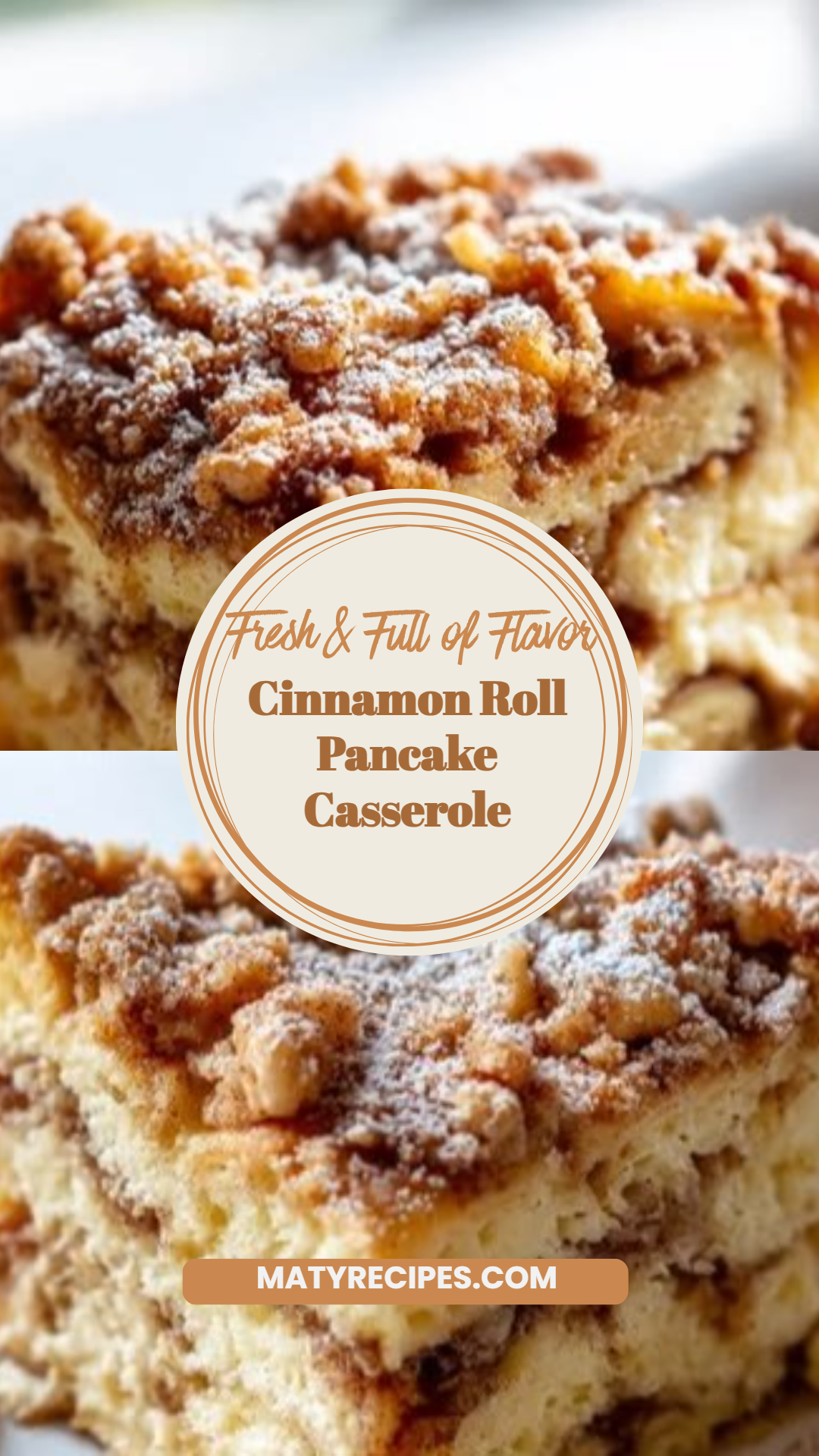 Cinnamon Roll Pancake Casserole