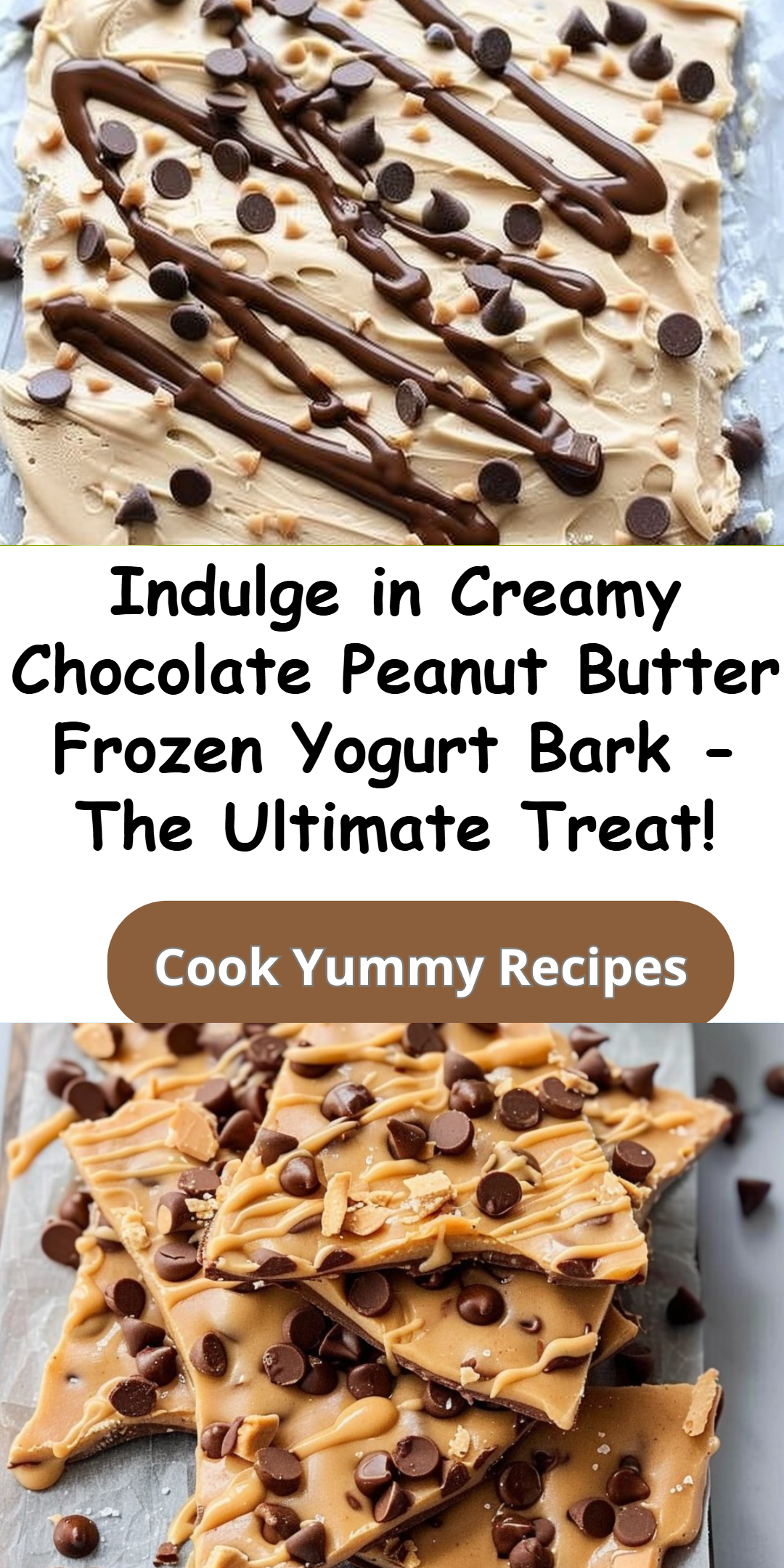 Chocolate Peanut Butter Frozen Yogurt Bark Recipe