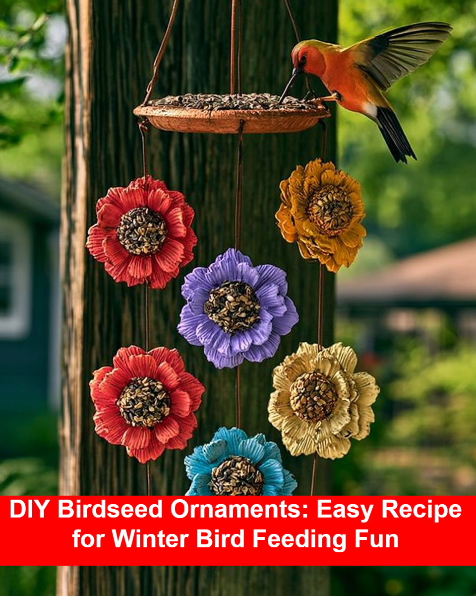 Flower Bird Seed Ornaments