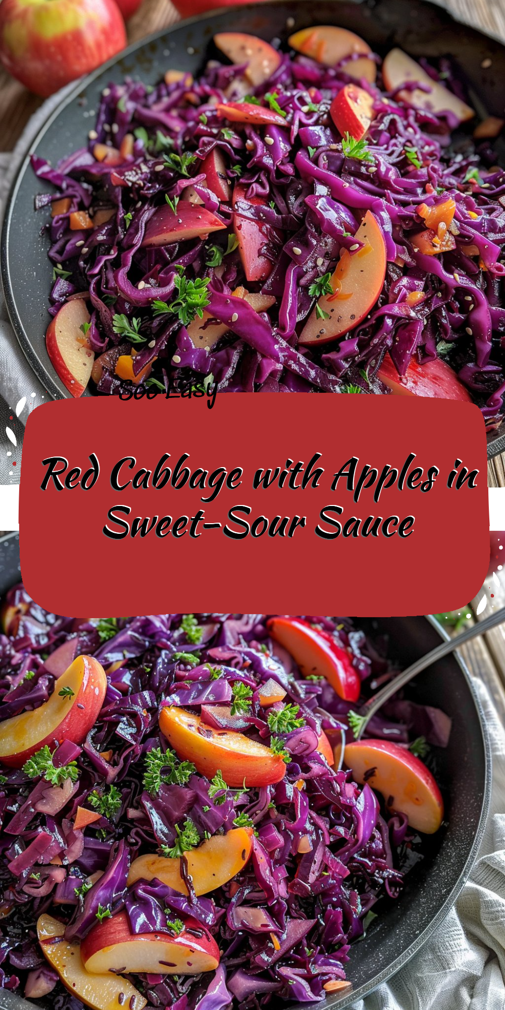 Red Cabbage with Apples in Sweet-Sour Sauce