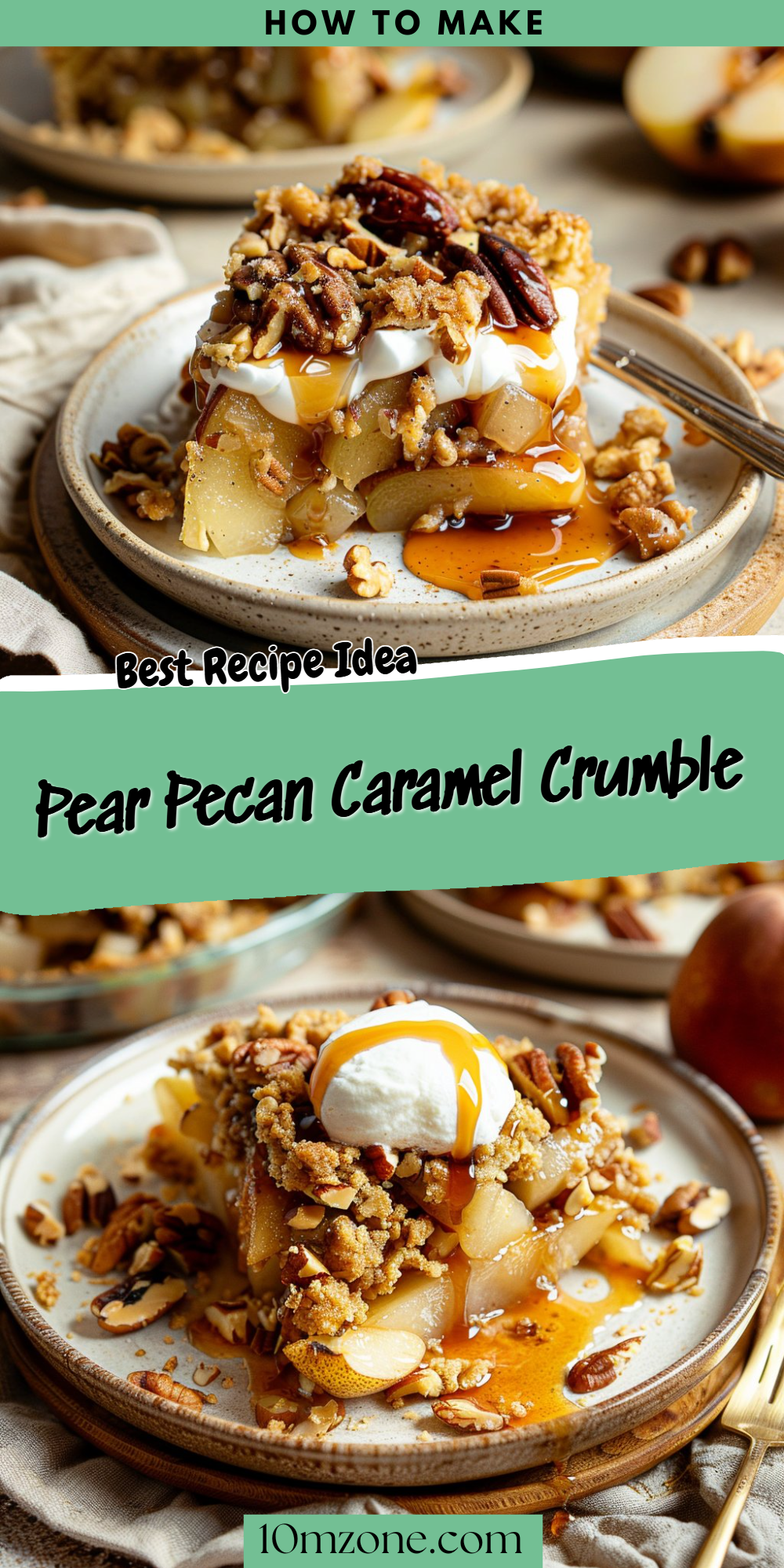 Pear Pecan Caramel Crumble