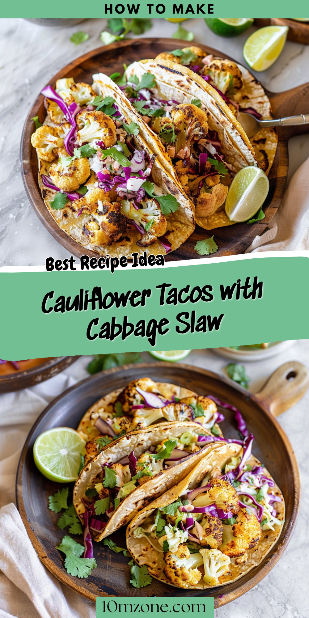 Cauliflower Tacos with Cabbage Slaw