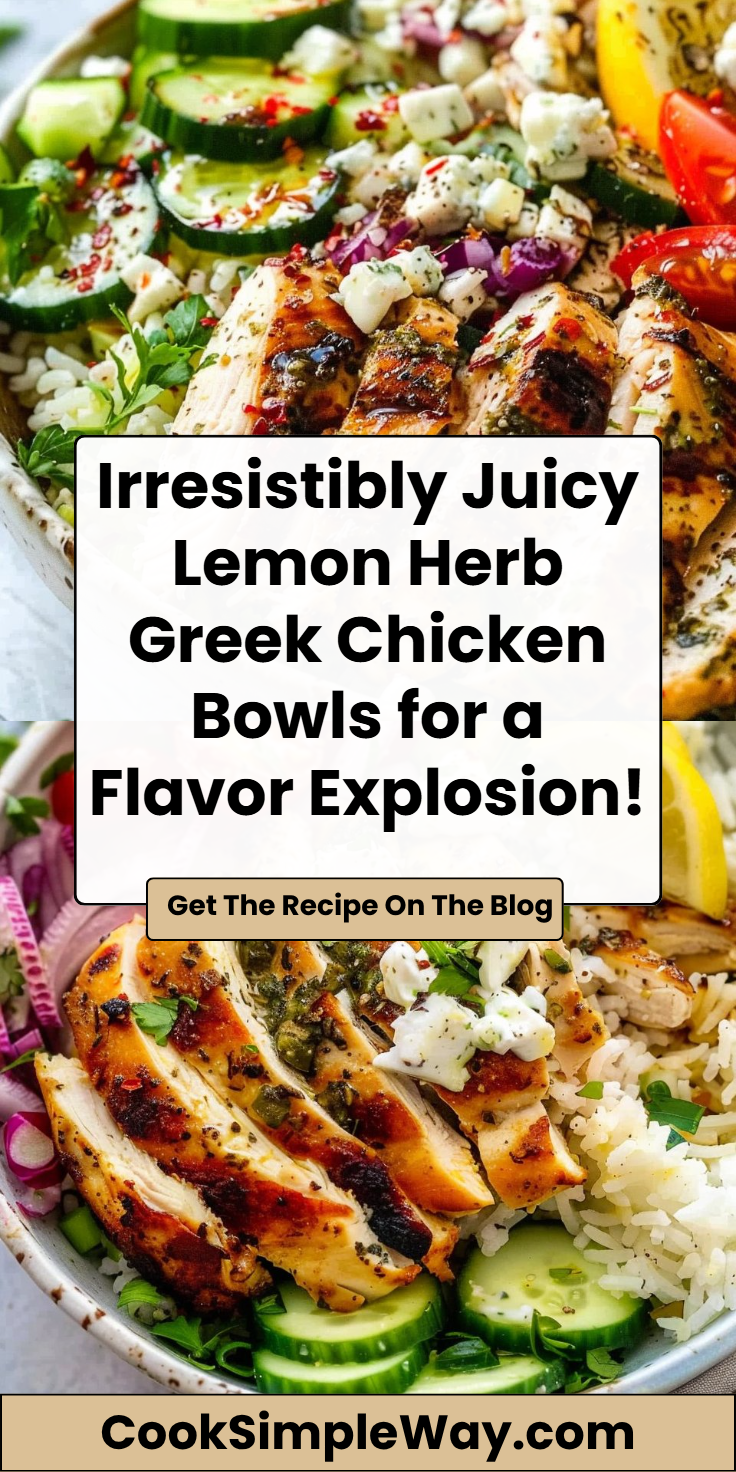 Lemon Herb Greek Chicken Bowls Recipe