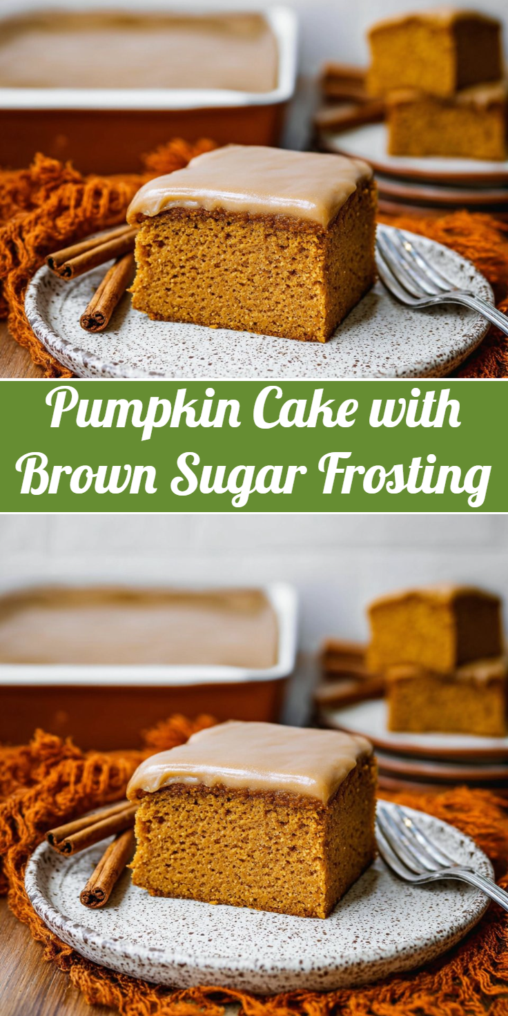 Pumpkin Cake with Brown Sugar Frosting