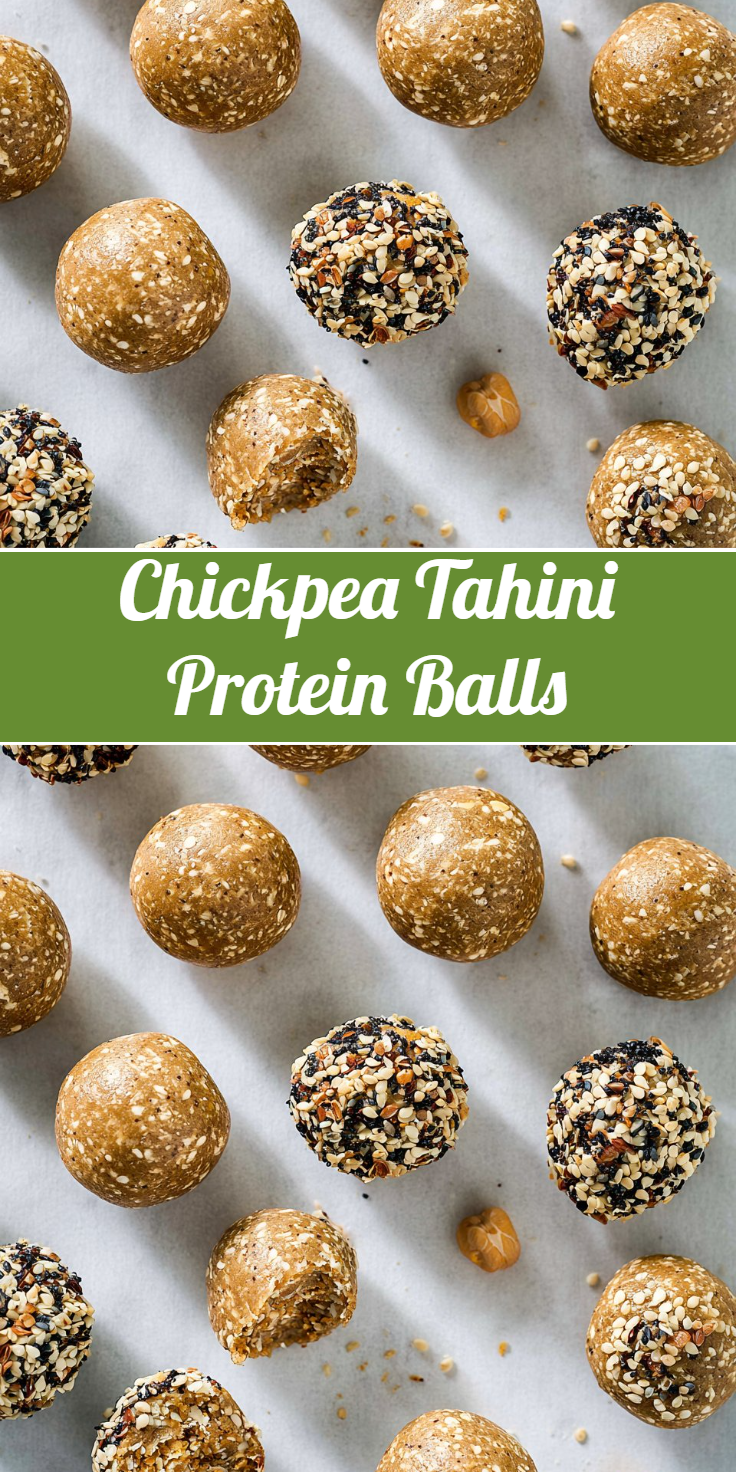 Chickpea Tahini Protein Balls