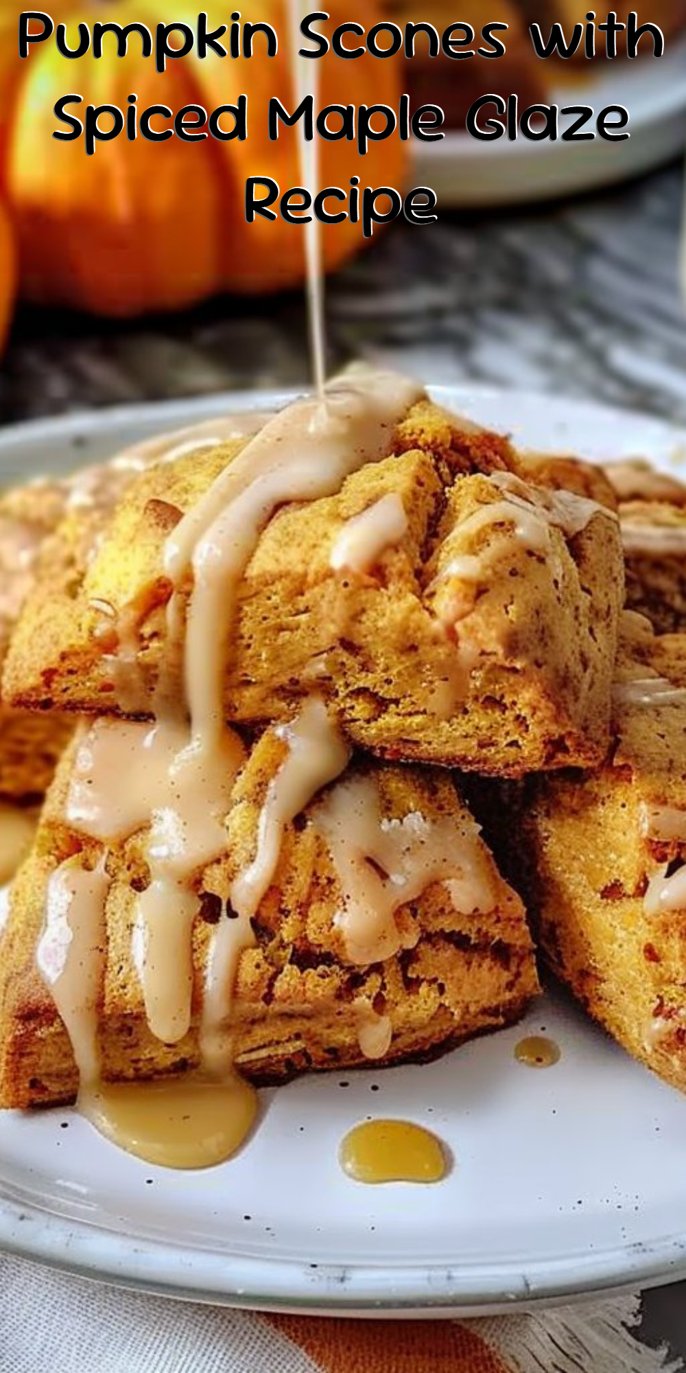 Pumpkin Scones with Spiced Maple Glaze Recipe