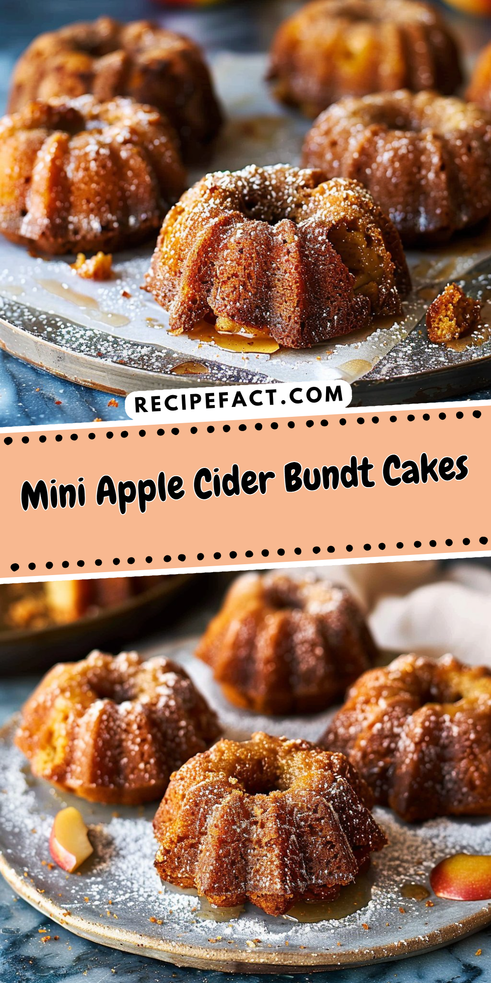 Mini Apple Cider Bundt Cakes