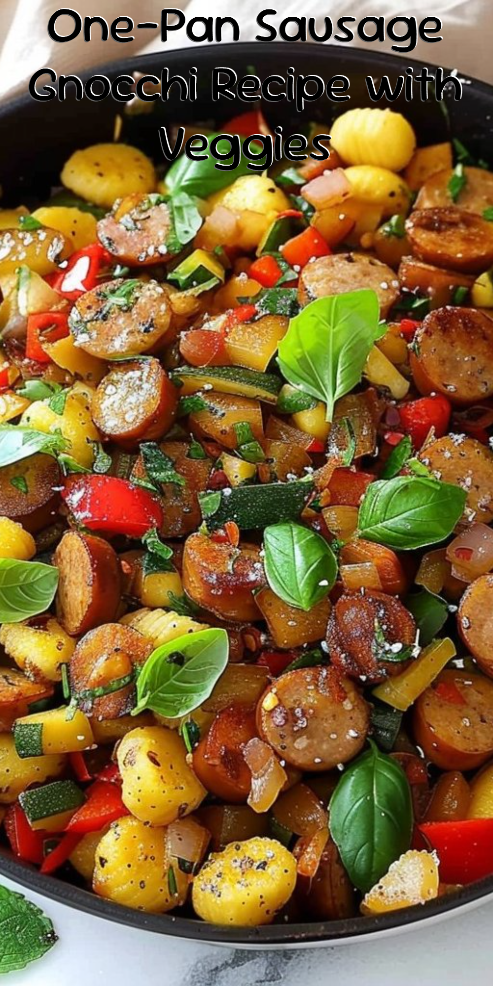 One-Pan Sausage Gnocchi Recipe with Veggies