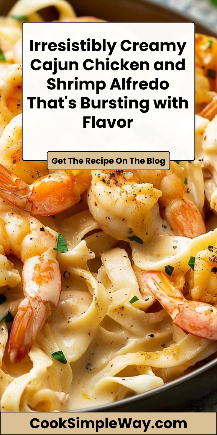 Cajun Chicken Alfredo with Shrimp