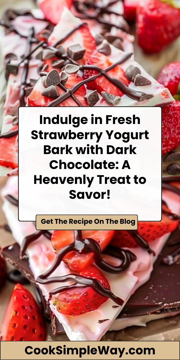 Strawberry Yogurt Bark with Dark Chocolate