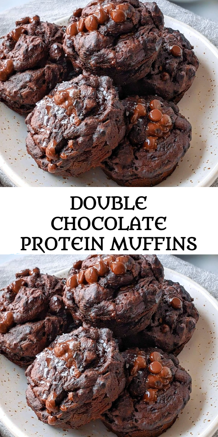 Double Chocolate Protein Muffins