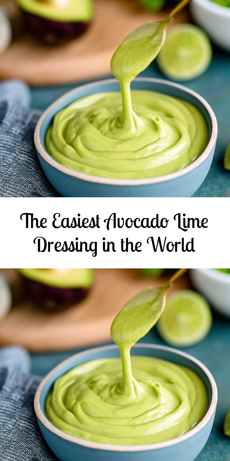 The Easiest Avocado Lime Dressing in the World