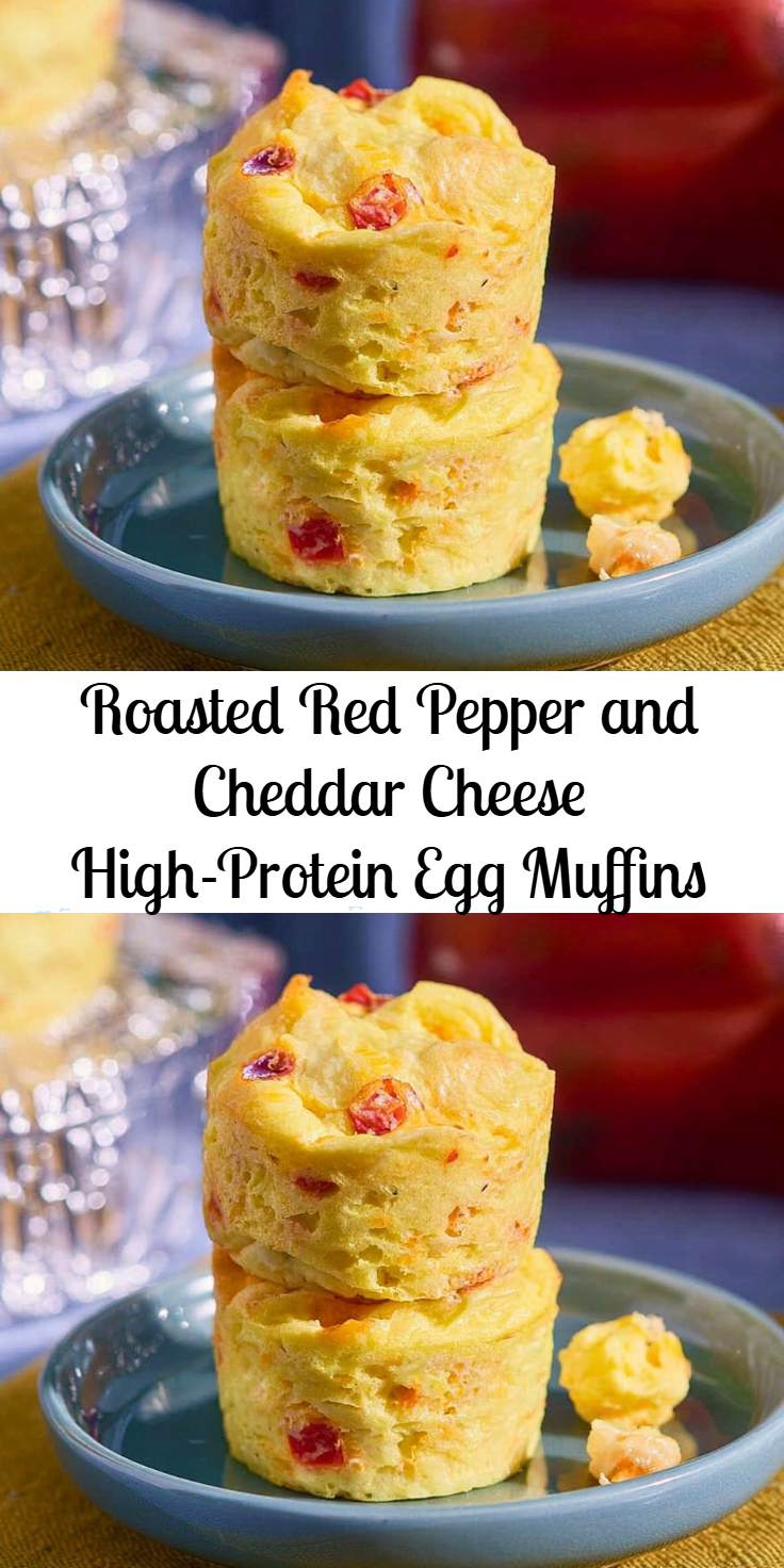 Roasted Red Pepper and Cheddar Cheese High-Protein Egg Muffins