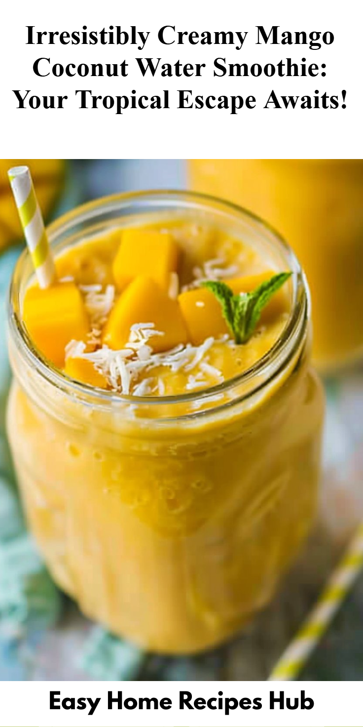 Mango Coconut Water Smoothie
