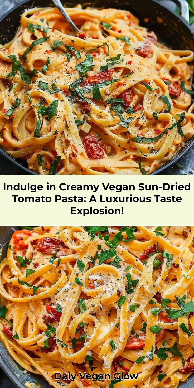 Creamy Vegan Pasta with Sun-Dried Tomatoes