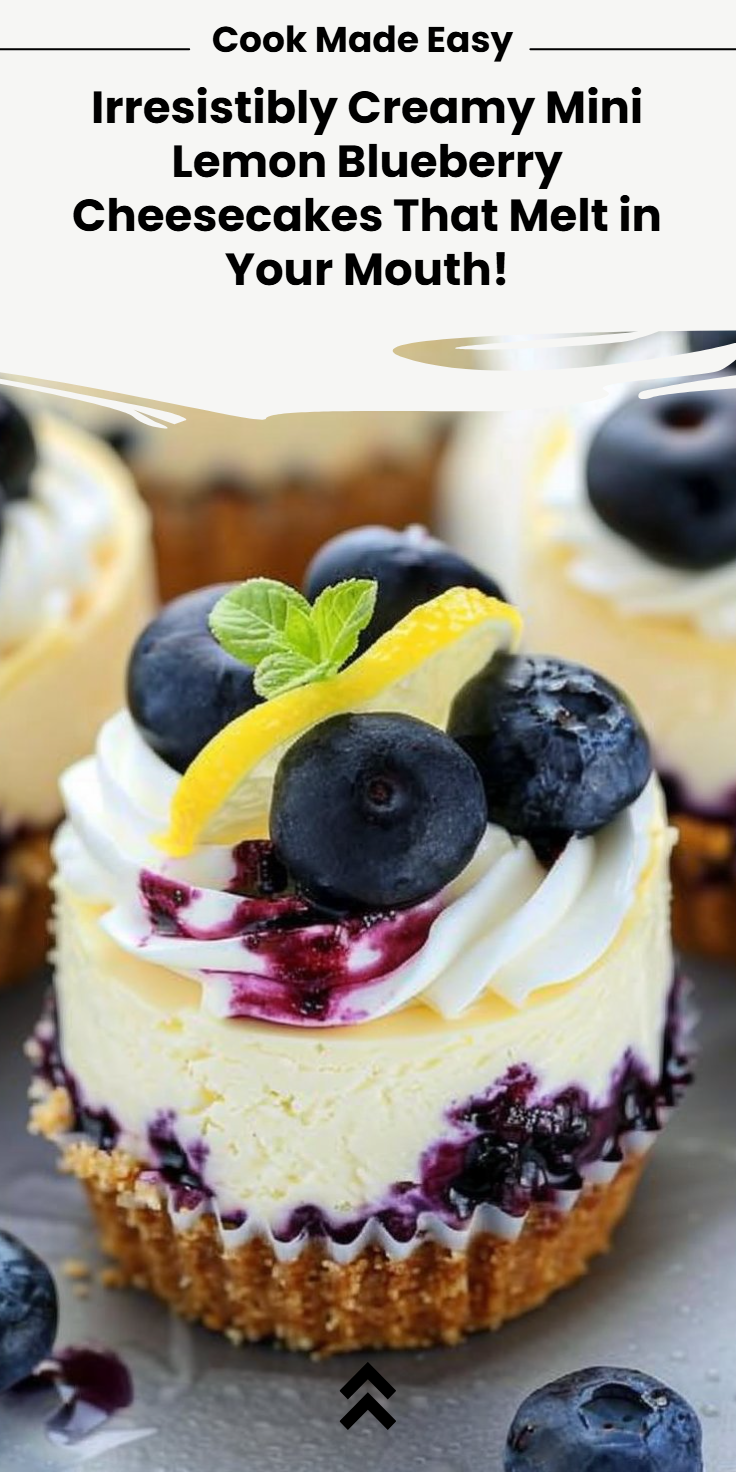 Lemon Blueberry Mini Cheesecakes