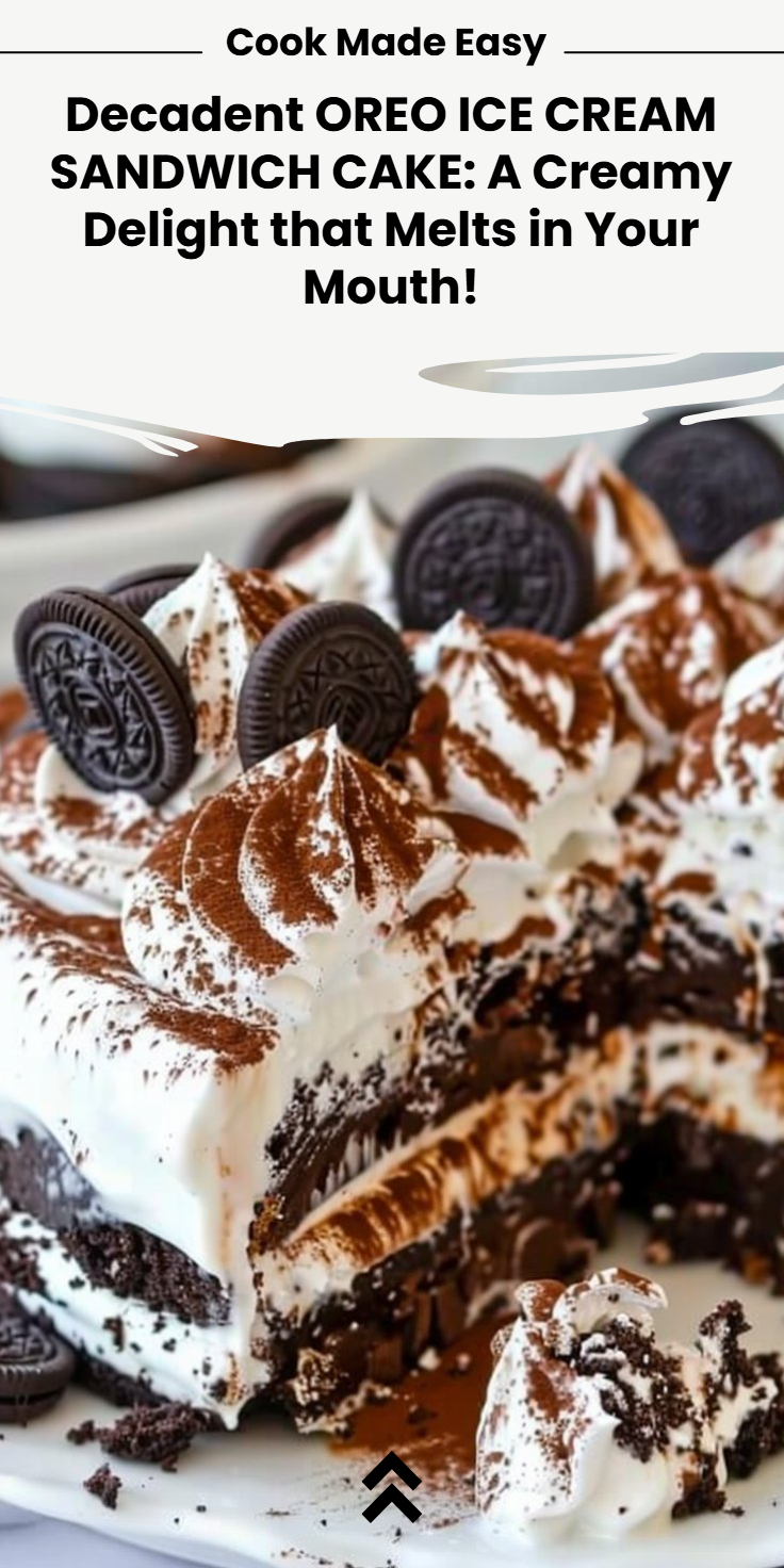Oreo Ice Cream Sandwich Cake