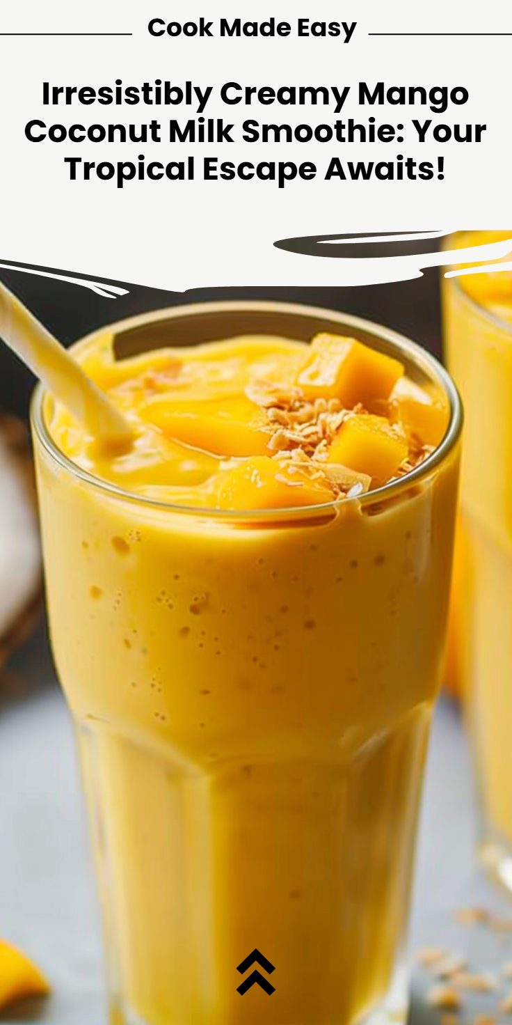 Creamy Mango Coconut Milk Smoothie
