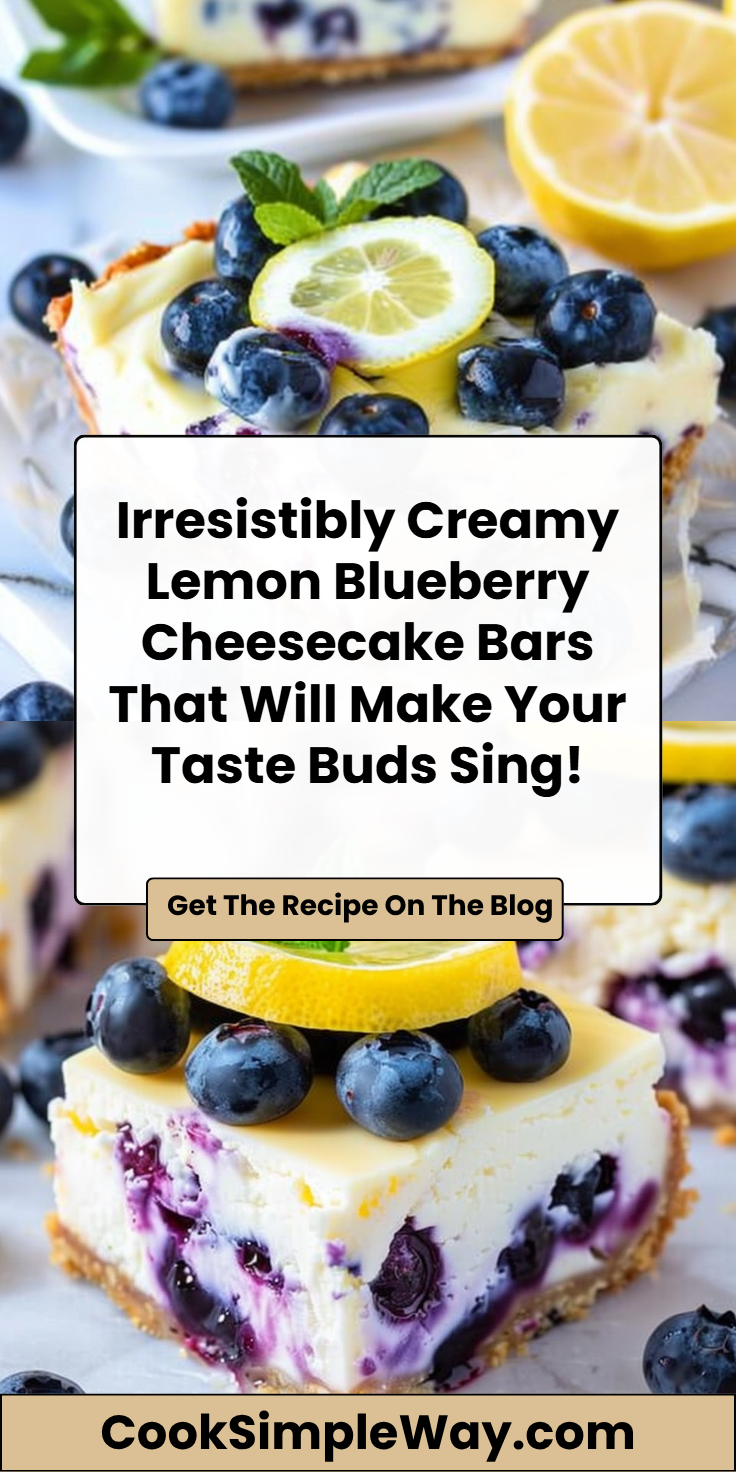Lemon Blueberry Cheesecake Bars Recipe