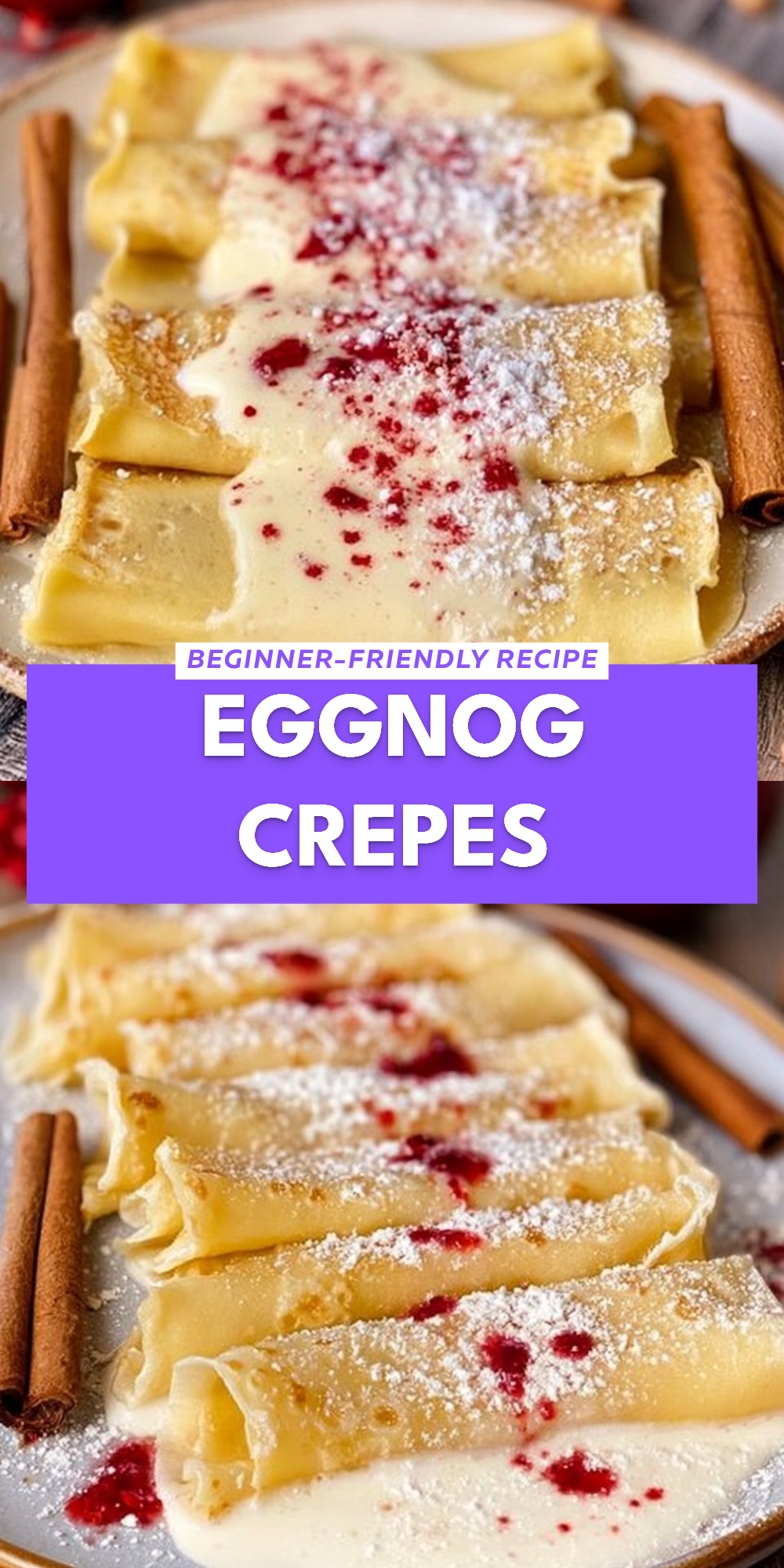 Eggnog Crepes