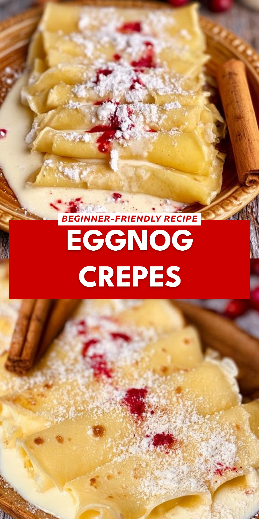Eggnog Crepes