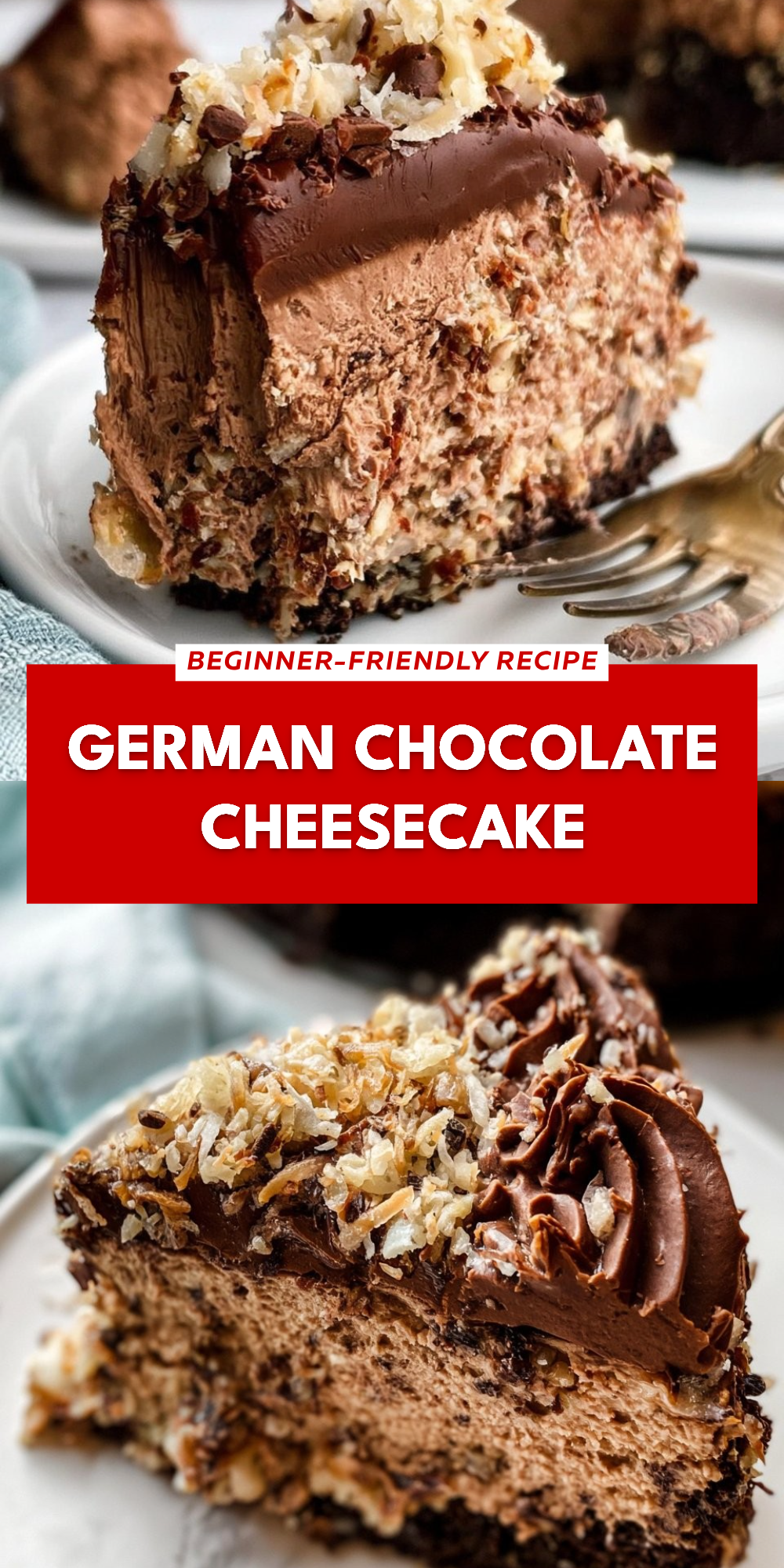 German Chocolate Cheesecake