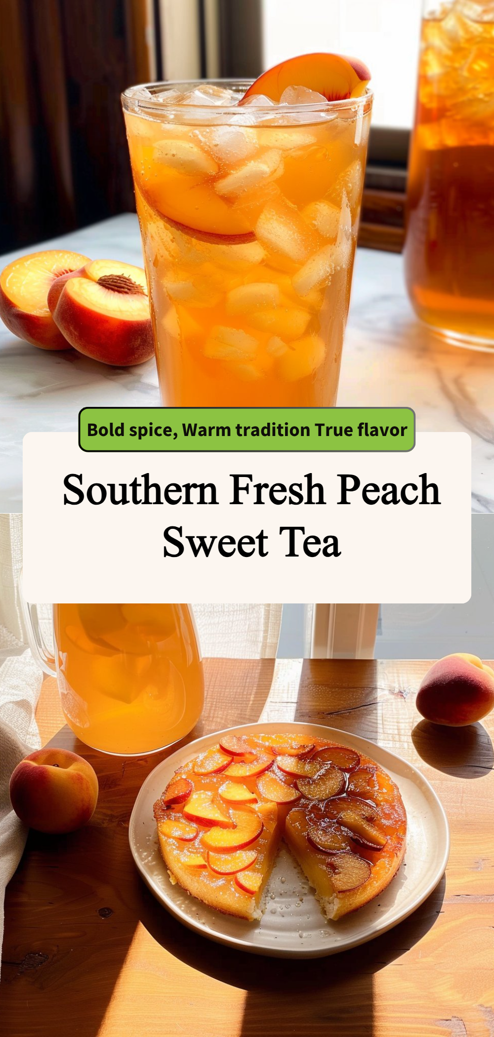 Southern Fresh Peach Sweet Tea 4 Southern Fresh Peach Sweet Tea