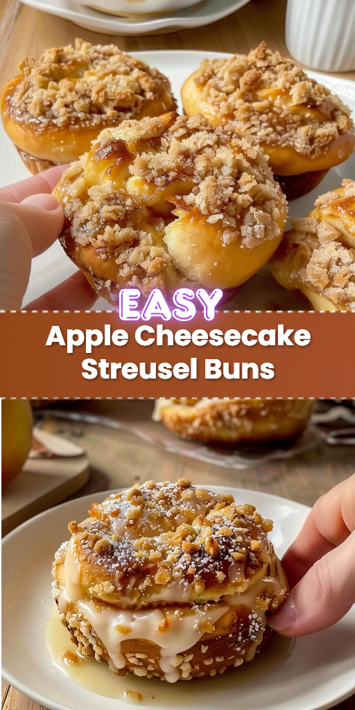 Apple Cheesecake Streusel Buns