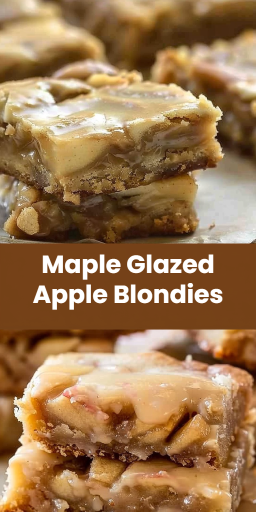 Maple Glazed Apple Blondies