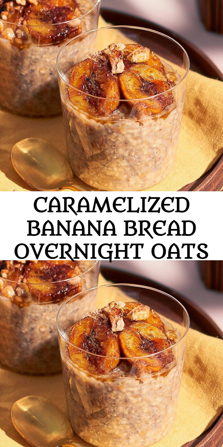 Caramelized Banana Bread Overnight Oats