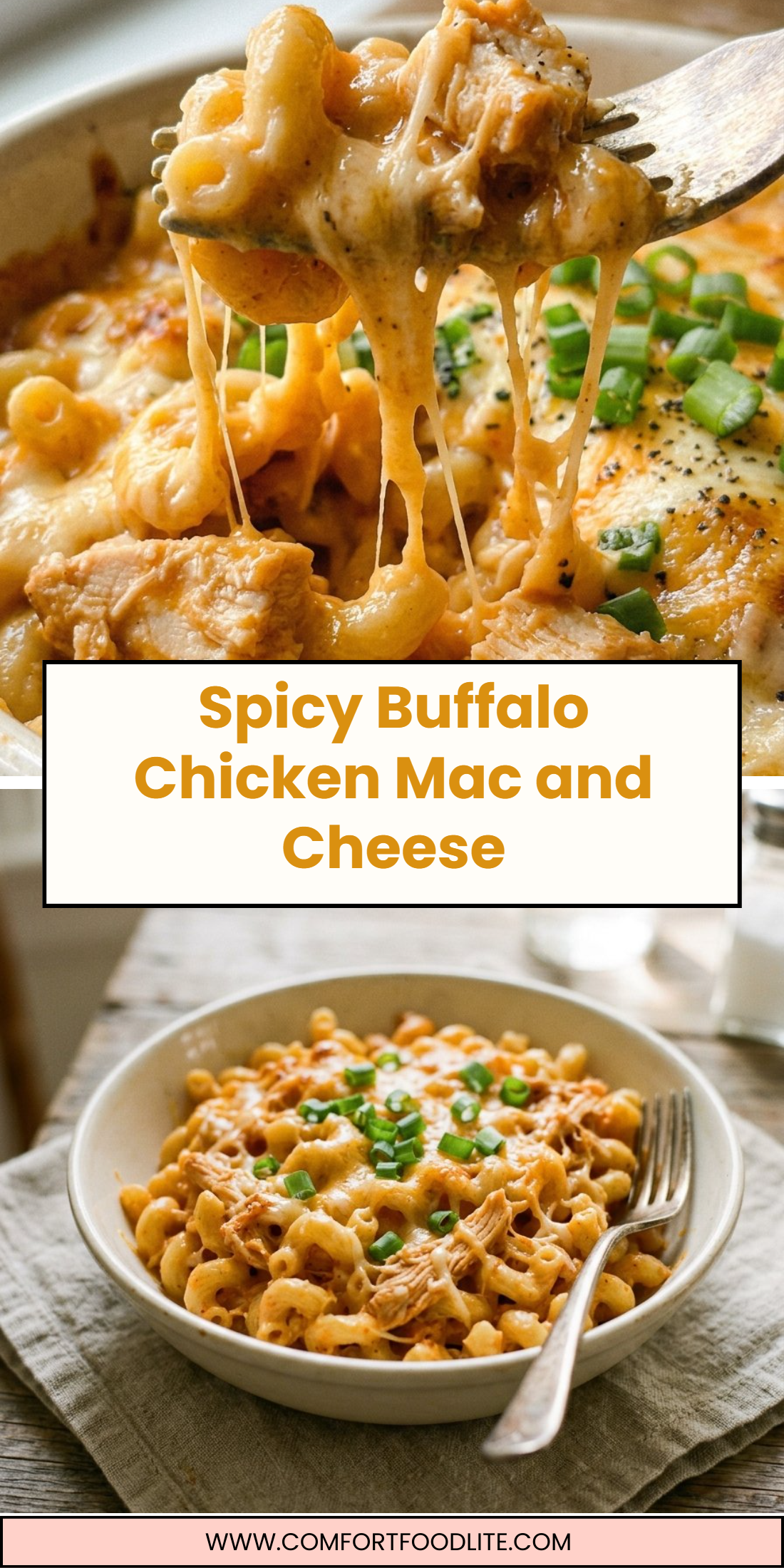Spicy Buffalo Chicken Mac and Cheese