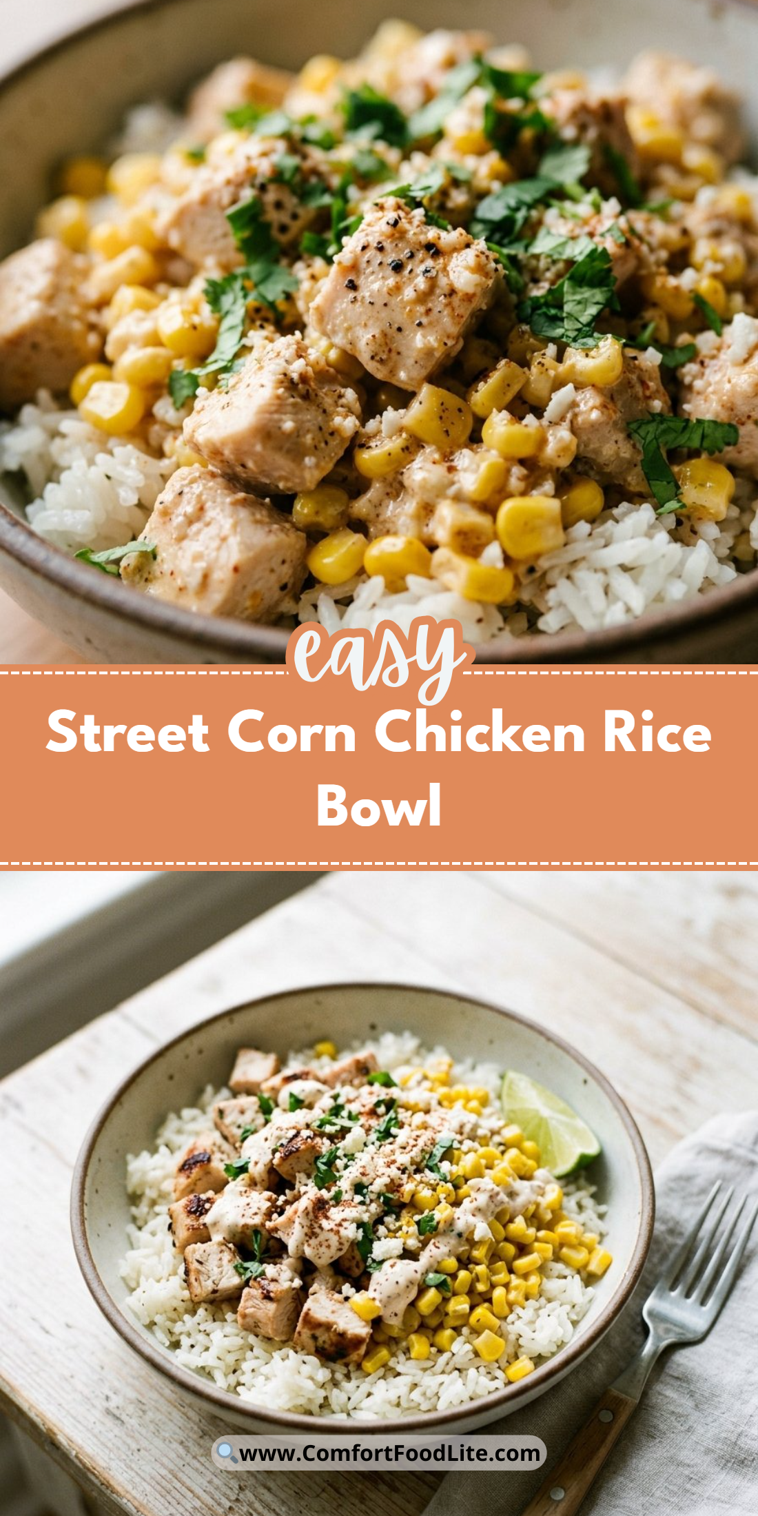 Street Corn Chicken Rice Bowl