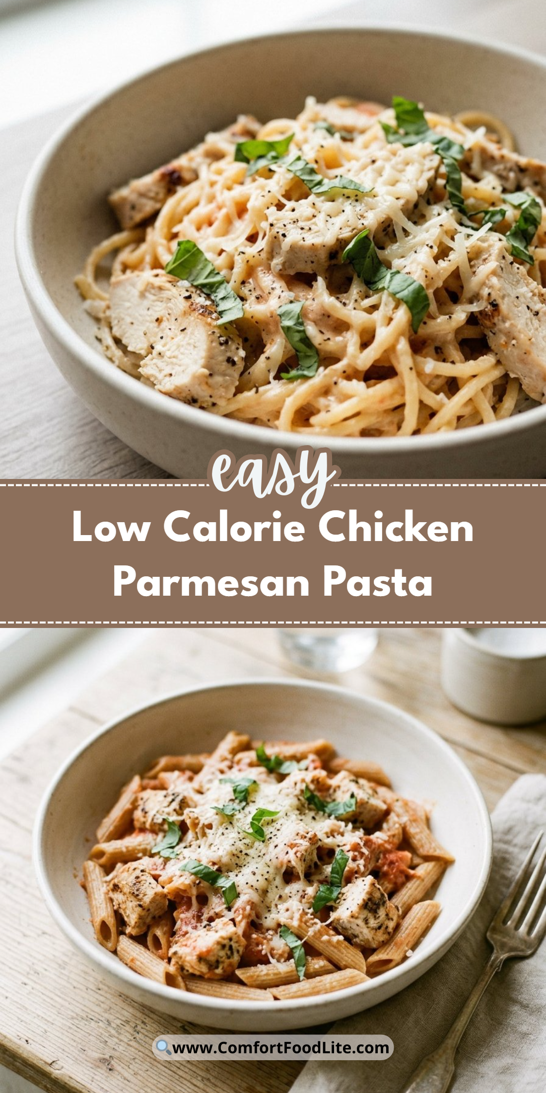 Low Calorie Chicken Parmesan Pasta