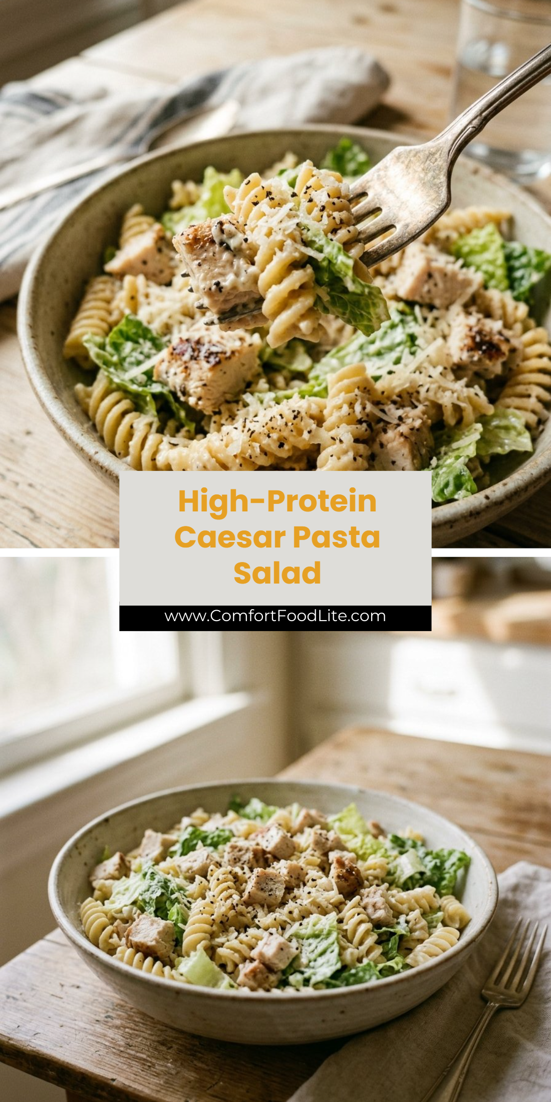 High-Protein Caesar Pasta Salad