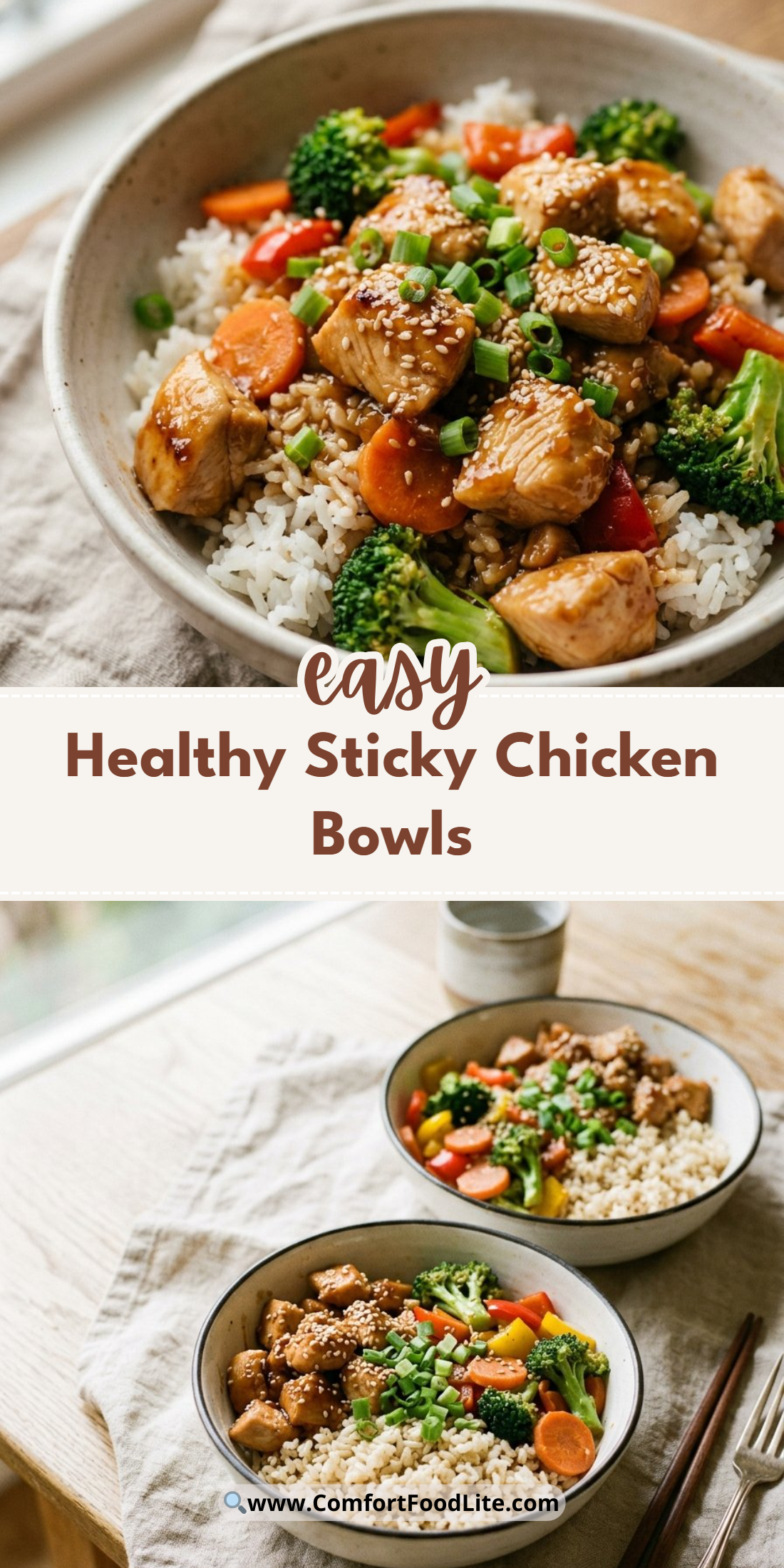 Healthy Sticky Chicken Bowls