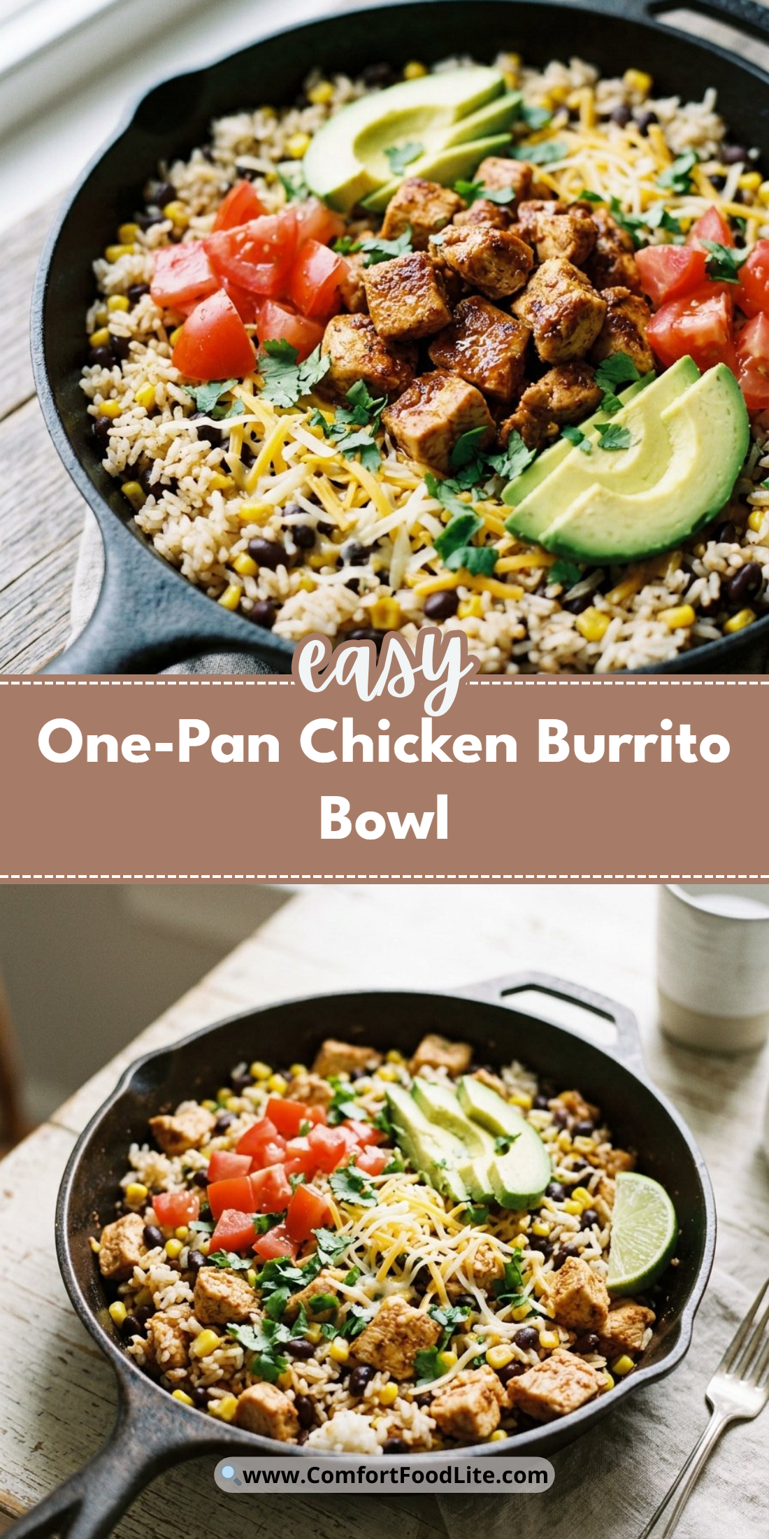 One-Pan Chicken Burrito Bowl