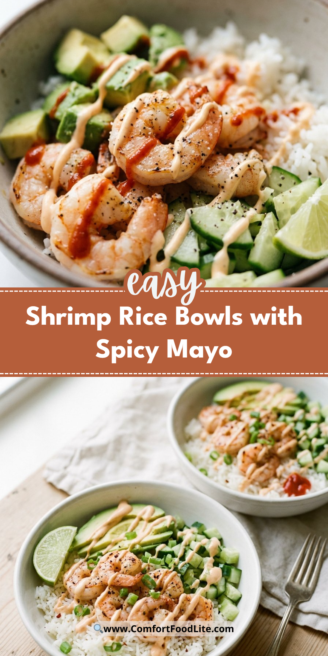 Shrimp Rice Bowls with Spicy Mayo