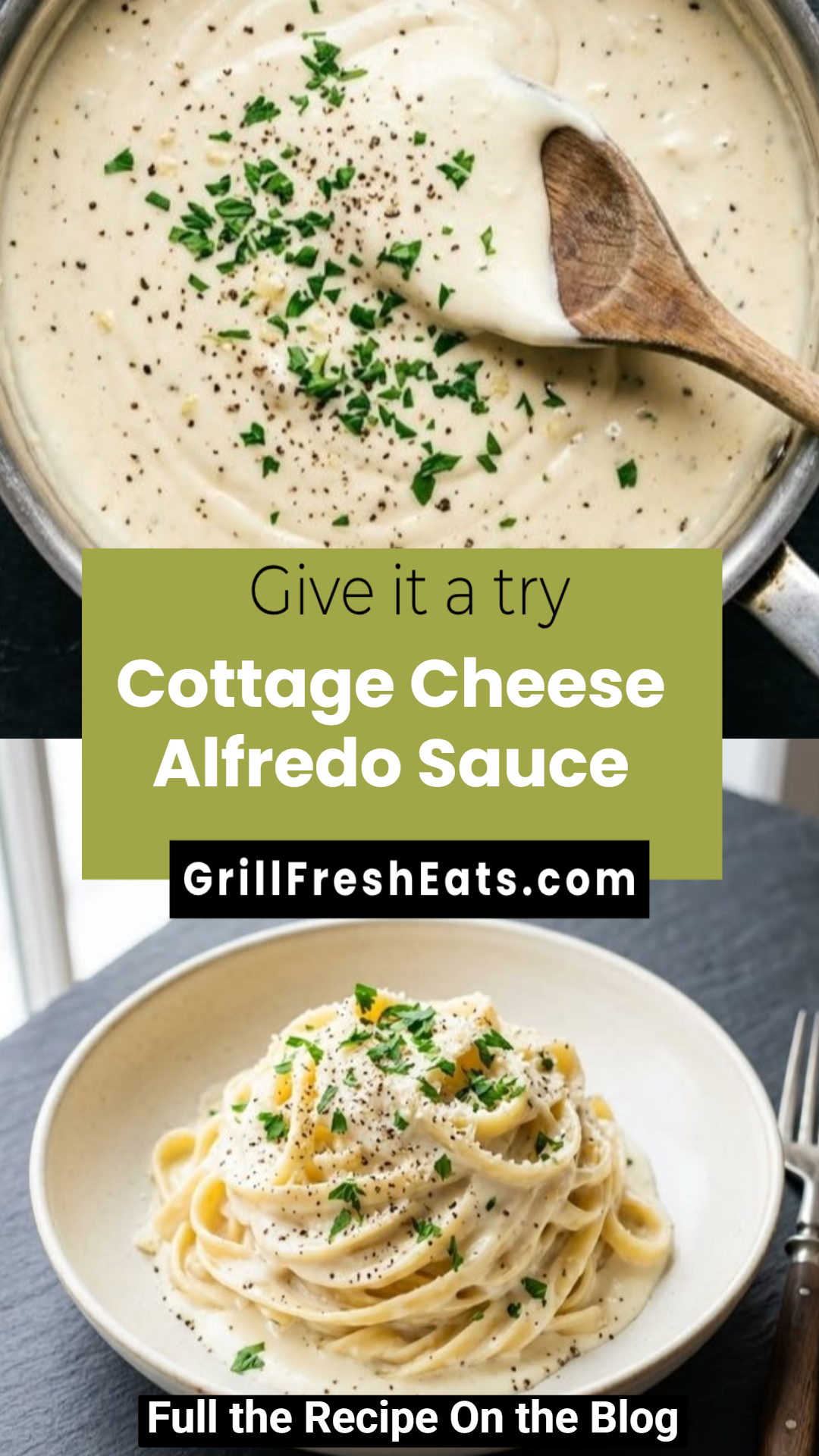 Cottage Cheese Alfredo Sauce