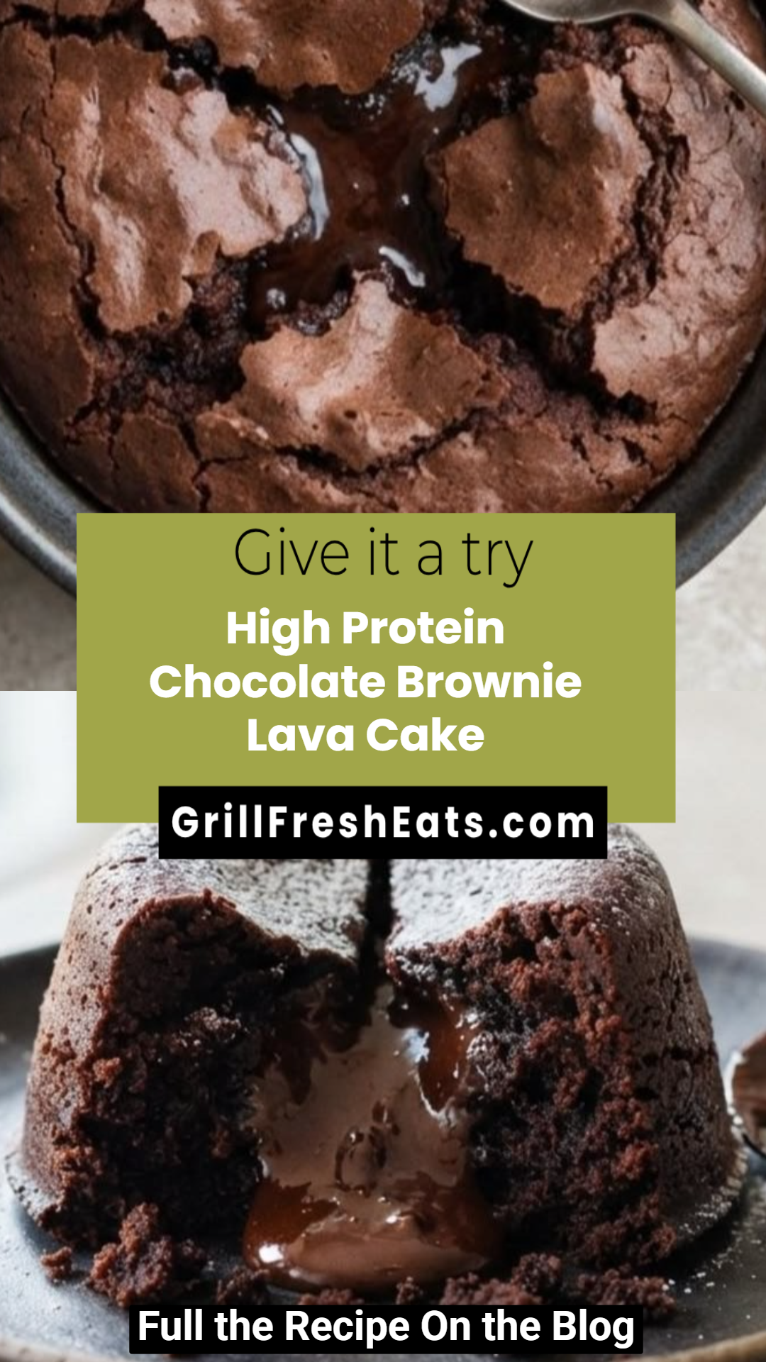 High Protein Chocolate Brownie Lava Cake