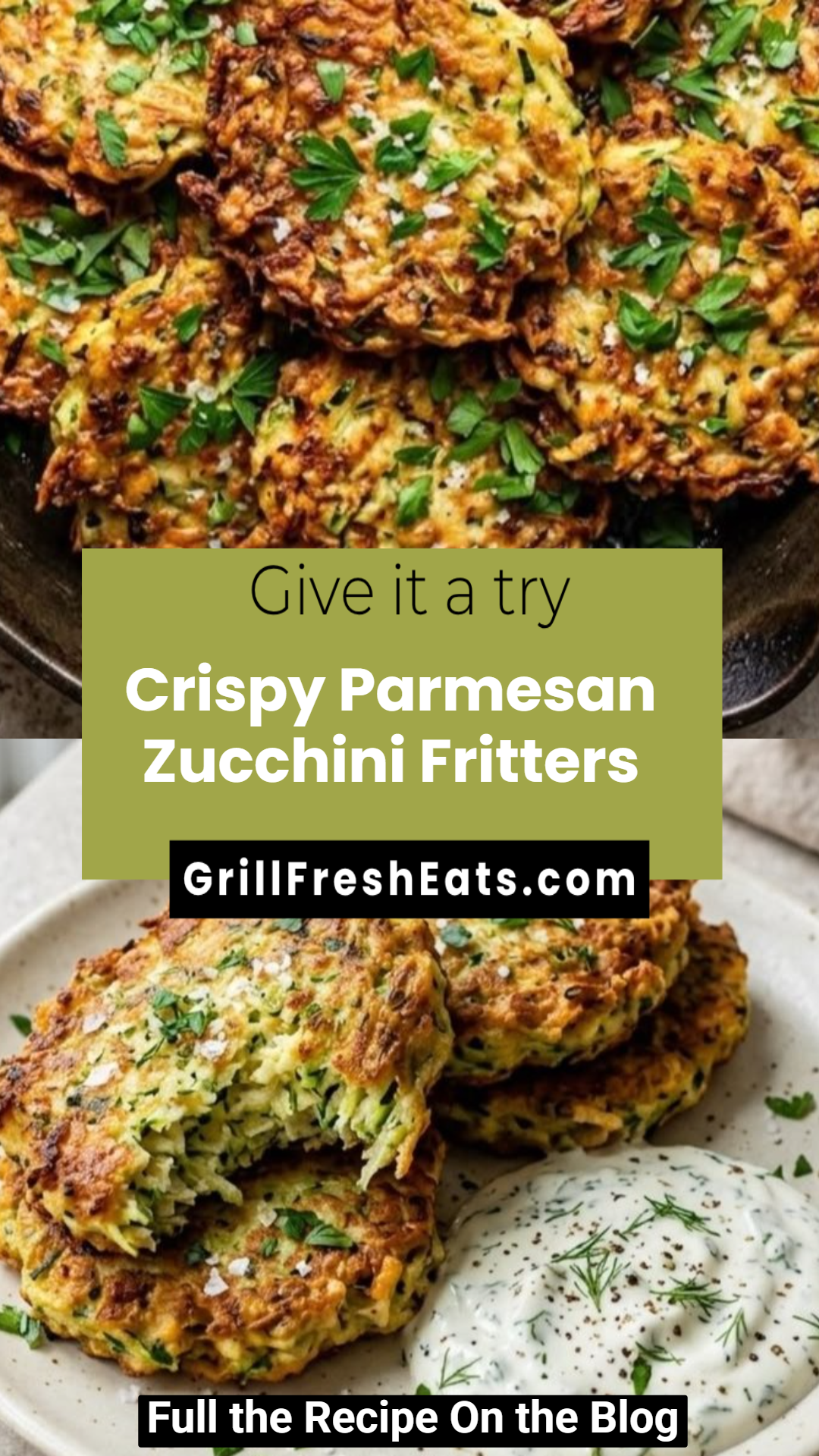 Crispy Parmesan Zucchini Fritters