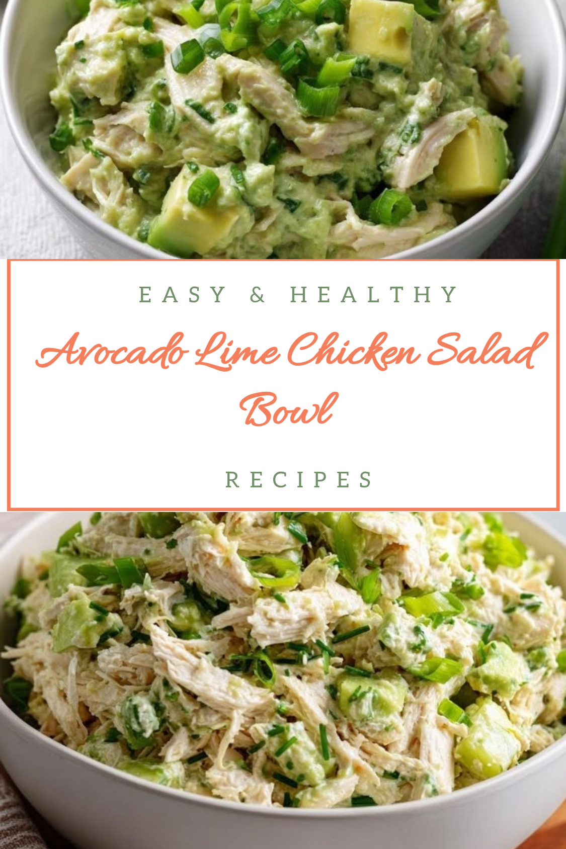 Avocado Lime Chicken Salad Bowl