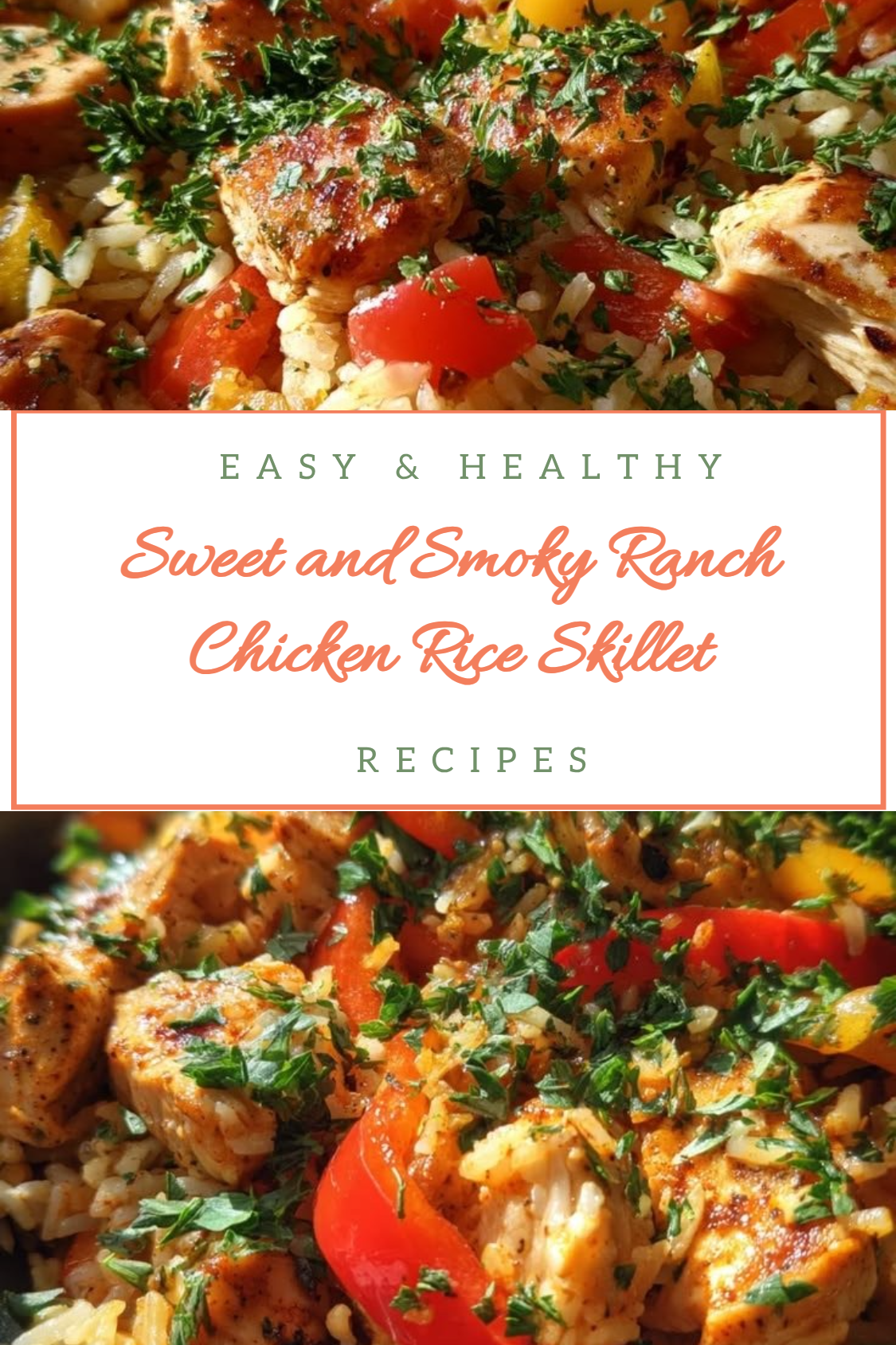 Sweet and Smoky Ranch Chicken Rice Skillet