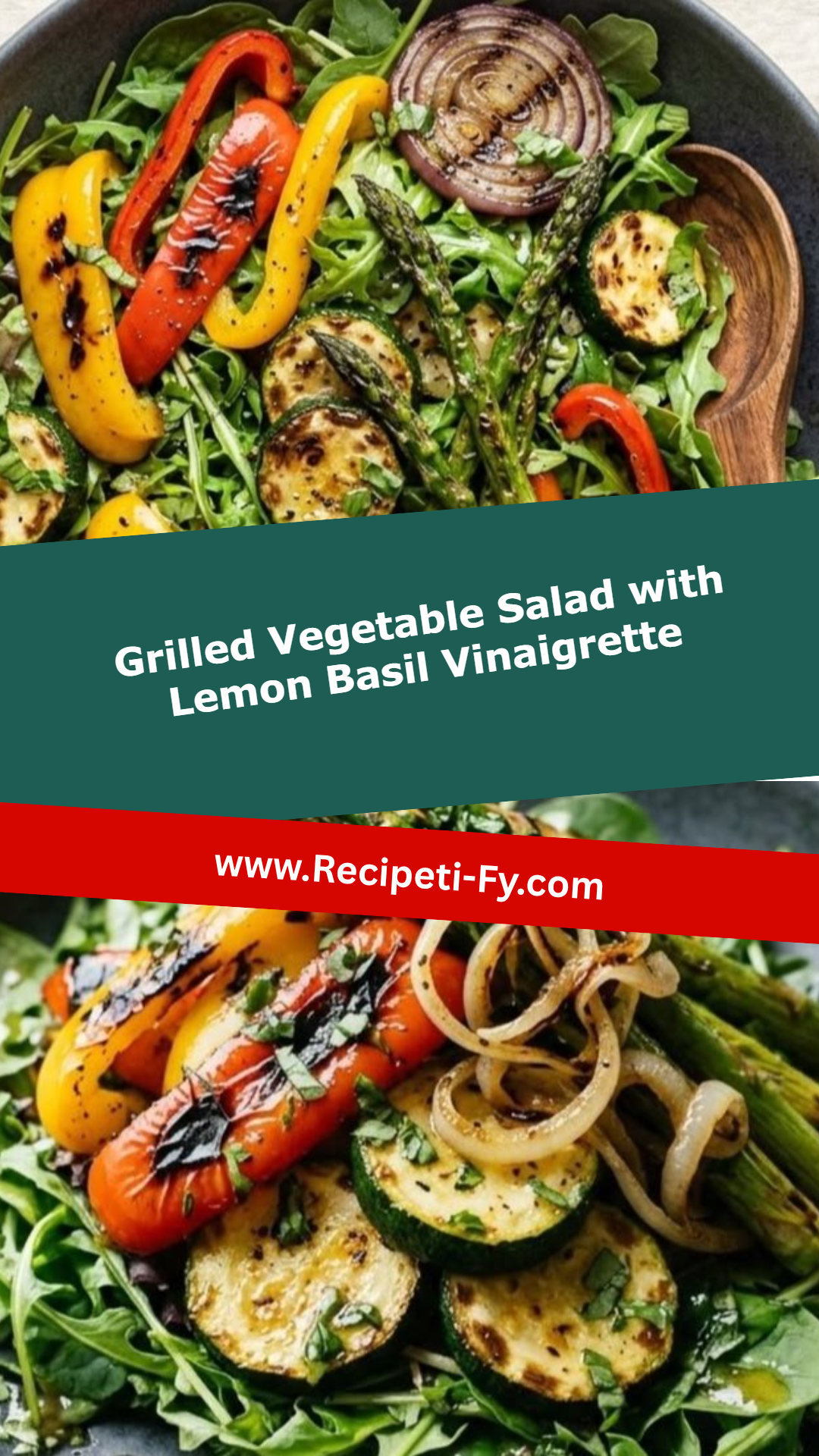 Grilled Vegetable Salad with Lemon Basil Vinaigrette