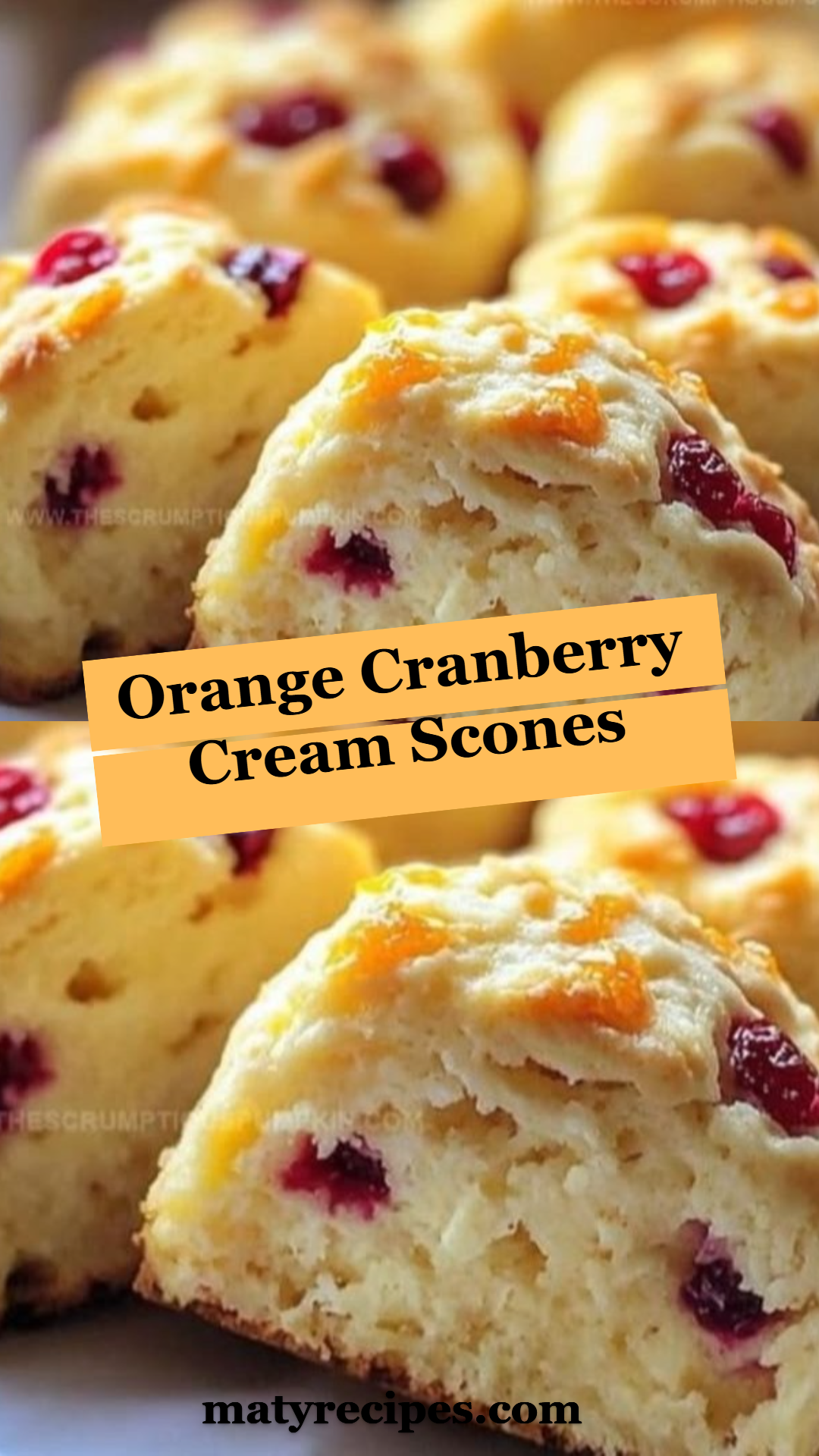 Orange Cranberry Cream Scones